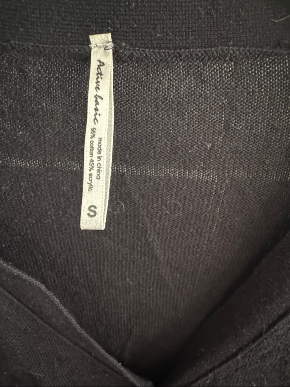 Active Basic Black V-Neck Button Cardigan - Picture 2 of 2